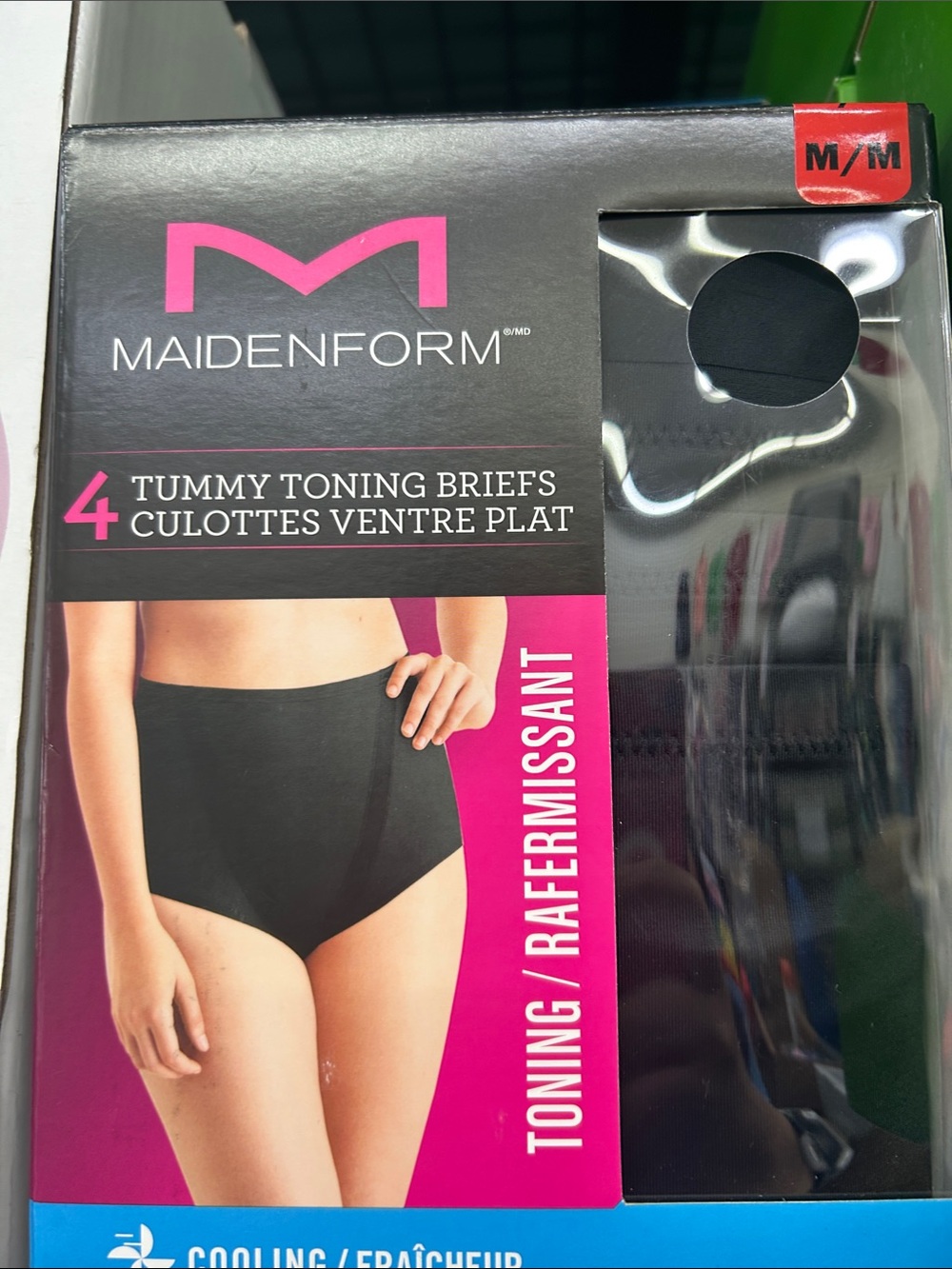 Maidenform Black Tummy Toning Briefs - 4 Pack